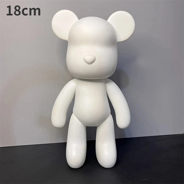 DIY Fluid Bear Sculpture Handmade Bearbrick Doll Ornaments Violent Bear Graffiti Painting Parent child Toy Gift Home Decoration