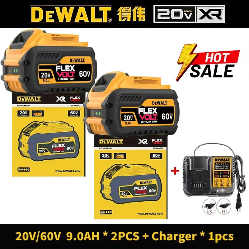100% Original Dewalt 20V/60V 6.0Ah Power Tool Battery DCB206 DCB205 DCB200 DCF887 DCG405 DCD791 DCF922 DCF850 DCD805 Tool Batter