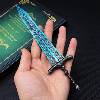 Mini Dark Moon Sword Keychain ER Game Peripherals Ranni Hand of Malenia Moonveil Sword Model Key Ring llavero Gift Toys