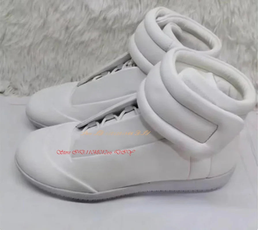 Real Picture Leather Street Style Men's Casual Shoes High Top Sneakers Man Boots Outdoor Activity Zapatillas Hombre Chaussure