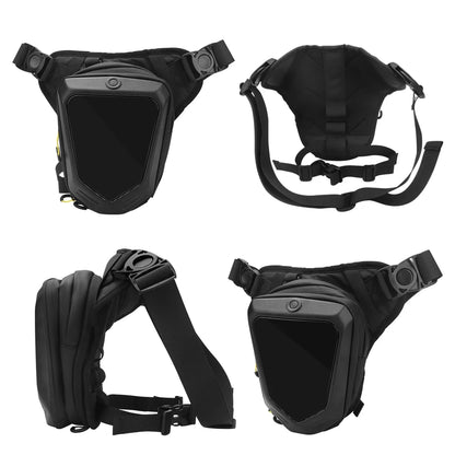 Smart LED Screen Riding Leg Bag Motorcycle Locomotive Multifunctional Waterproof Gaiters Crossbody Storage Travel Hiking Bag