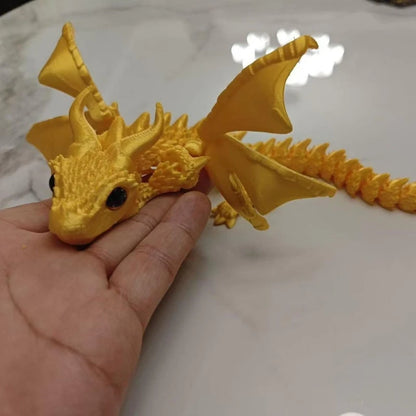 New 3D Printed Wyvern Dragon with Wings Simulation Model Gift Articulated Dragons Fidget Dragons Desktop Ornaments
