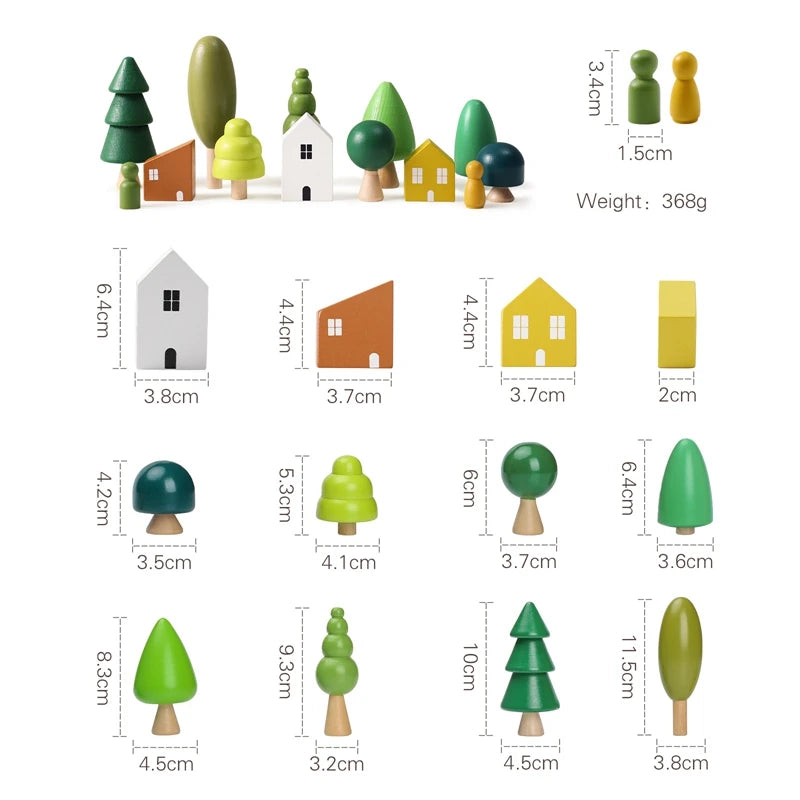 Baby Montessori Toys Artificial Forest Building Blocks Display Toys Balanced Educational Game For Newborns Baby Room Decoration