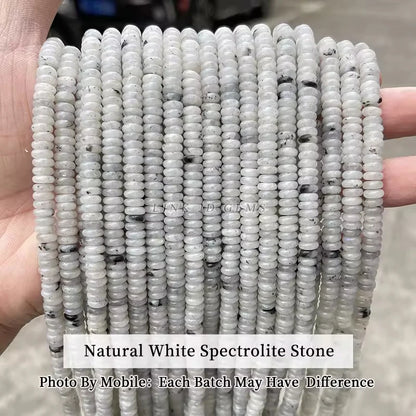 6x2mm Natural Stone Amethyst Pink Quartz Flat Rondelle Bead Smooth Loose Bead for Jewelry Making DIY Bracelet Necklace Accessory