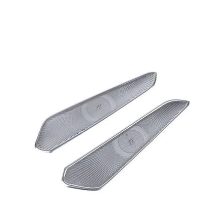 Fit For Porsche Macan 2014-2023 Car Center Control Speaker Audio Sound Loudspeaker Decoration Panel Cover Trim Silver Interior ﻿