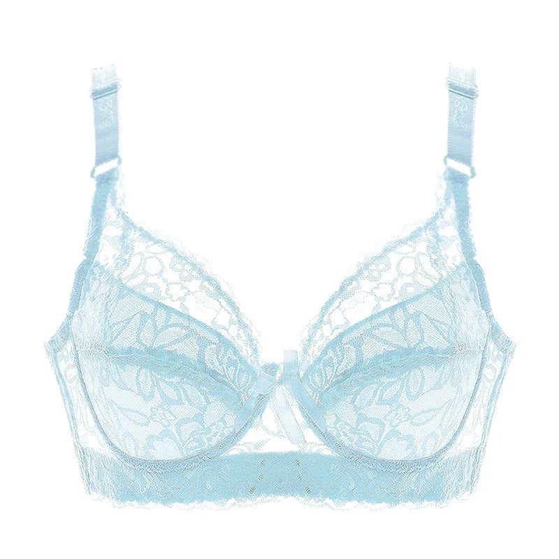 Hot Full cup thin underwear small bra plus size wireless adjustable lace Women's bra breast cover B C D cup Large size Lace Bras