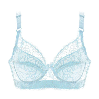 Hot Full cup thin underwear small bra plus size wireless adjustable lace Women's bra breast cover B C D cup Large size Lace Bras