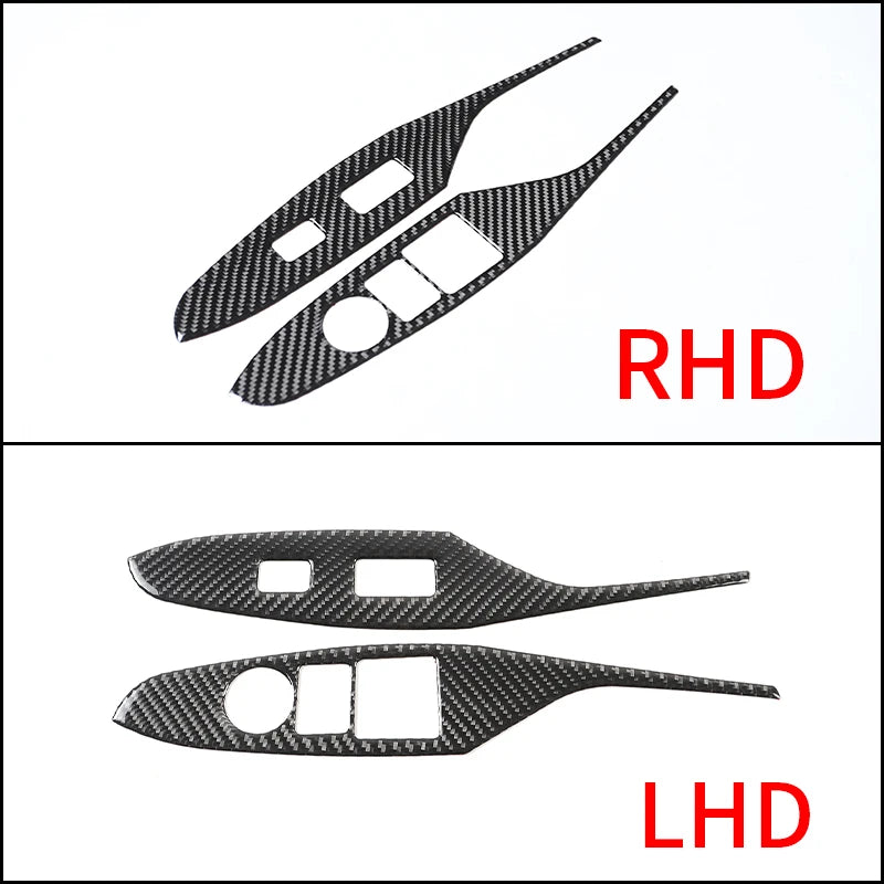 For 2016-2025 Mazda MX-5 ND ND5RC Door Window Switch Panel Soft Carbon Fiber Cover 2Pcs Left & Right Interior Sticker