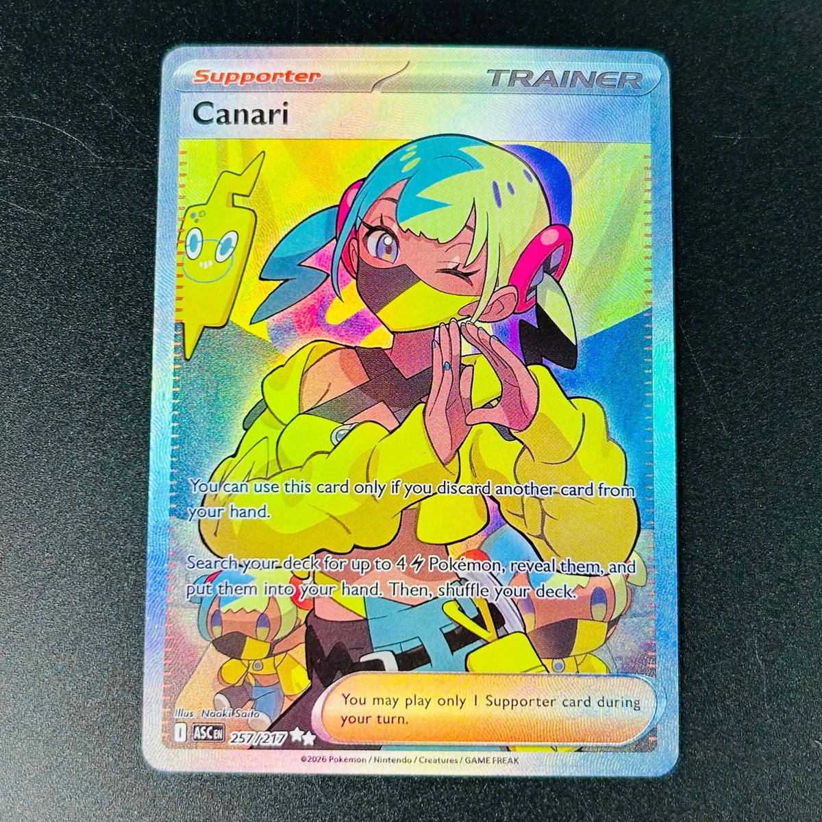 N's Zoroark Ex 286/217 English Version Collectible Grade DIY Foil Texture Nice Condition Premium Anime Collection Cards