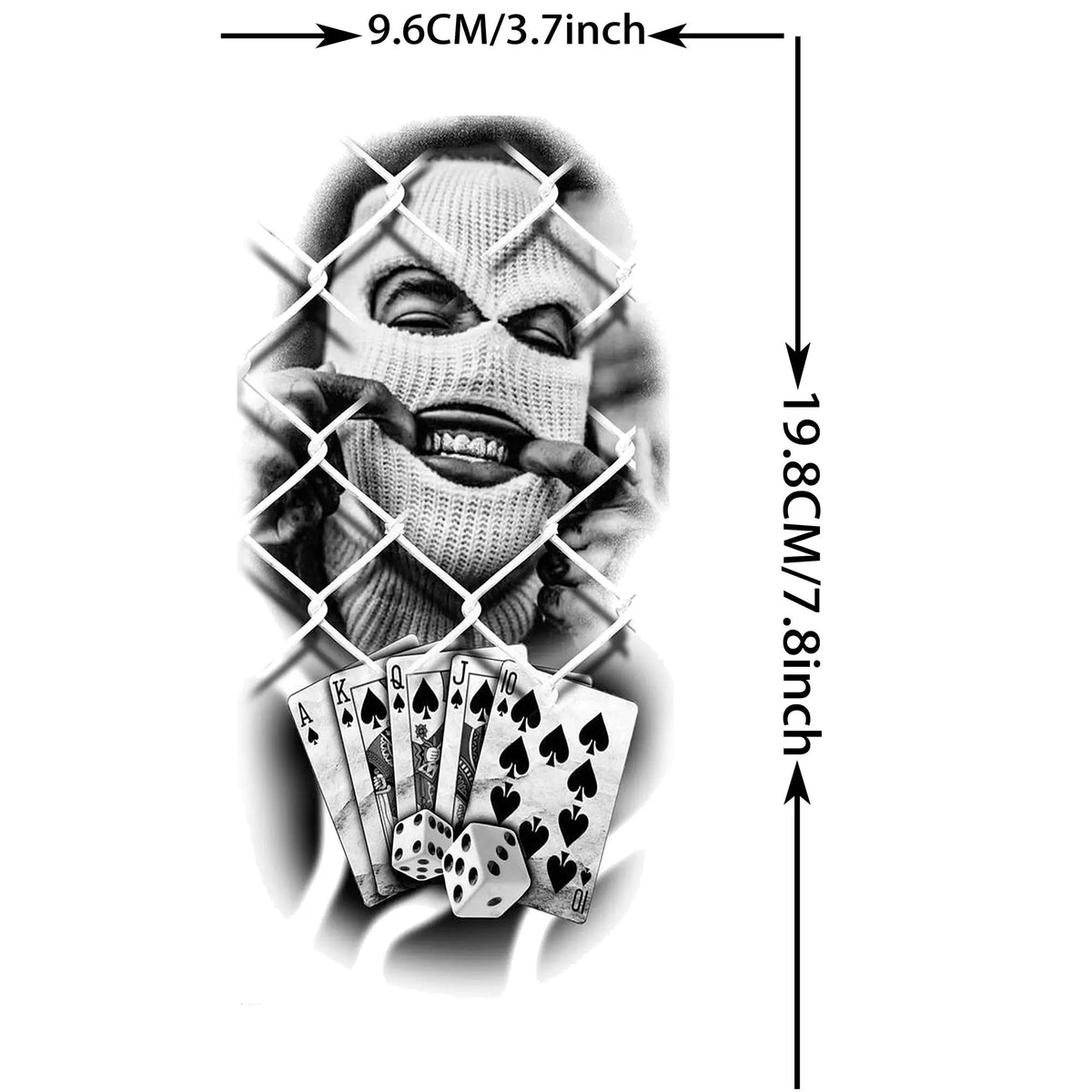 1 Sheets Chicano Prison Gangster Temporary Tattoos For Women Men Adults Fake Tattoo Sticker Water Transfer Self Adhesive Arm Leg