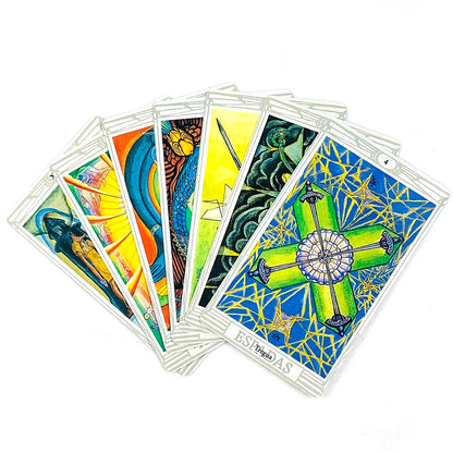 Spanish Version Tarot Cards Crowley Thoth With Egyptian Symbolism, Qabalistic & Astrological Insights For Divination Cards Game