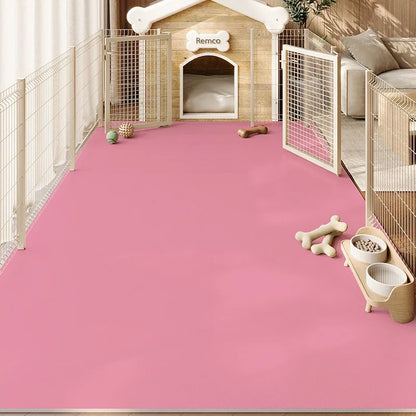 Pet Floor Mat PVC Waterproof Urine-proof Leather Carpet Solid Color Dog Enclosure Mats Large Size Rug Wipeable Kitchen Rugs 양탄자