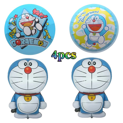 Cartoon Doraemoned Birthday Party Decoration Tableware Cup Plate Tablecloth Napkin Backdrop Cartoon Cat Party Favors Supplies