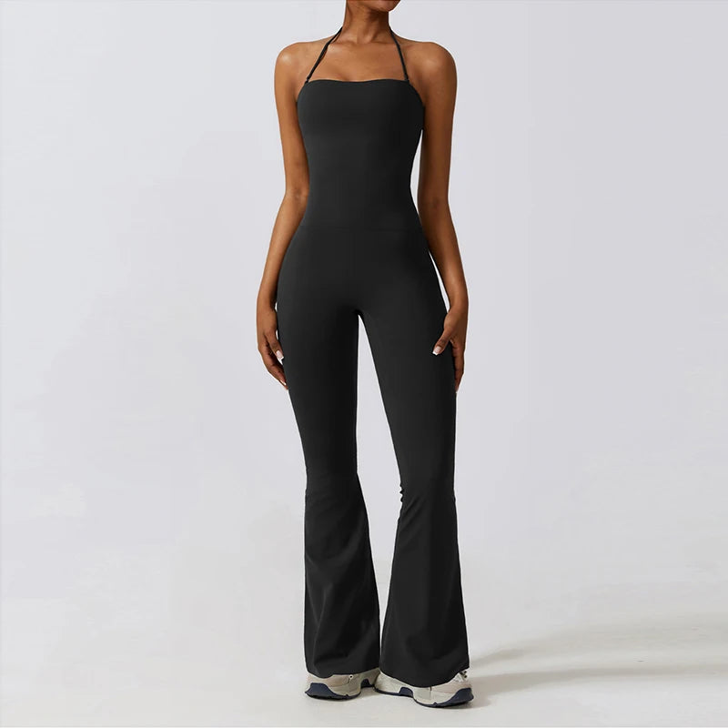 Summer Sleeveless Yoga Suit Gym Set Women Training Sportswear Fitness  Sports Jumpsuit Women Push up Workout Bodysuits Female