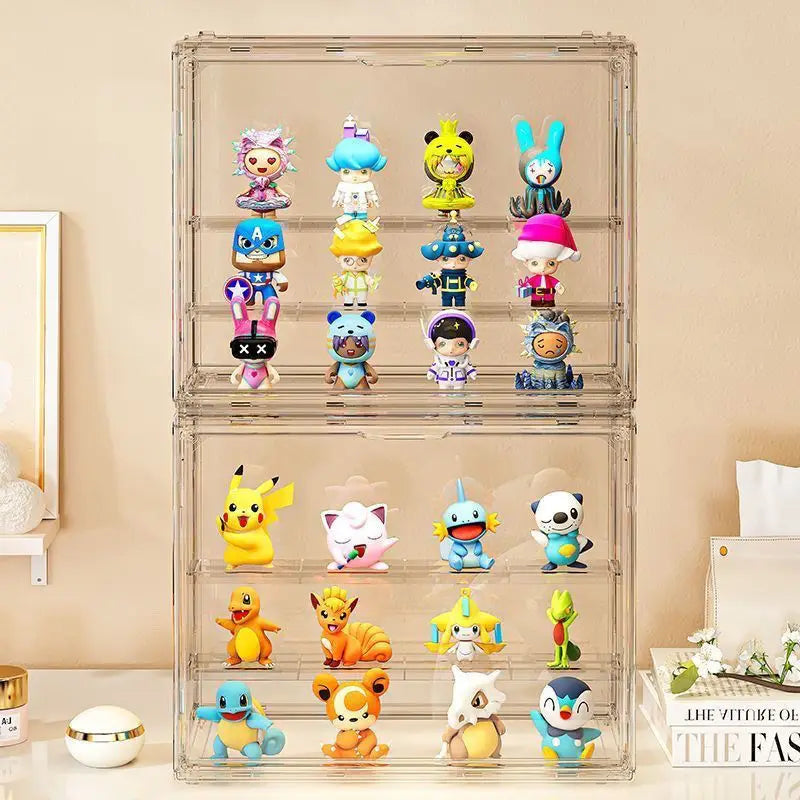 1pc Three Layer Acrylic Display Rack, Blind Box Storage Box,Llarge Capacity Dustproof,For POP MART,Doll,Handmade,Anime,Car Model