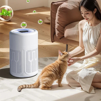 TINSOL New Mini Air Purifier HEPA Filter uses negative ion technology to eliminate formaldehyde odors smoke and dust particles