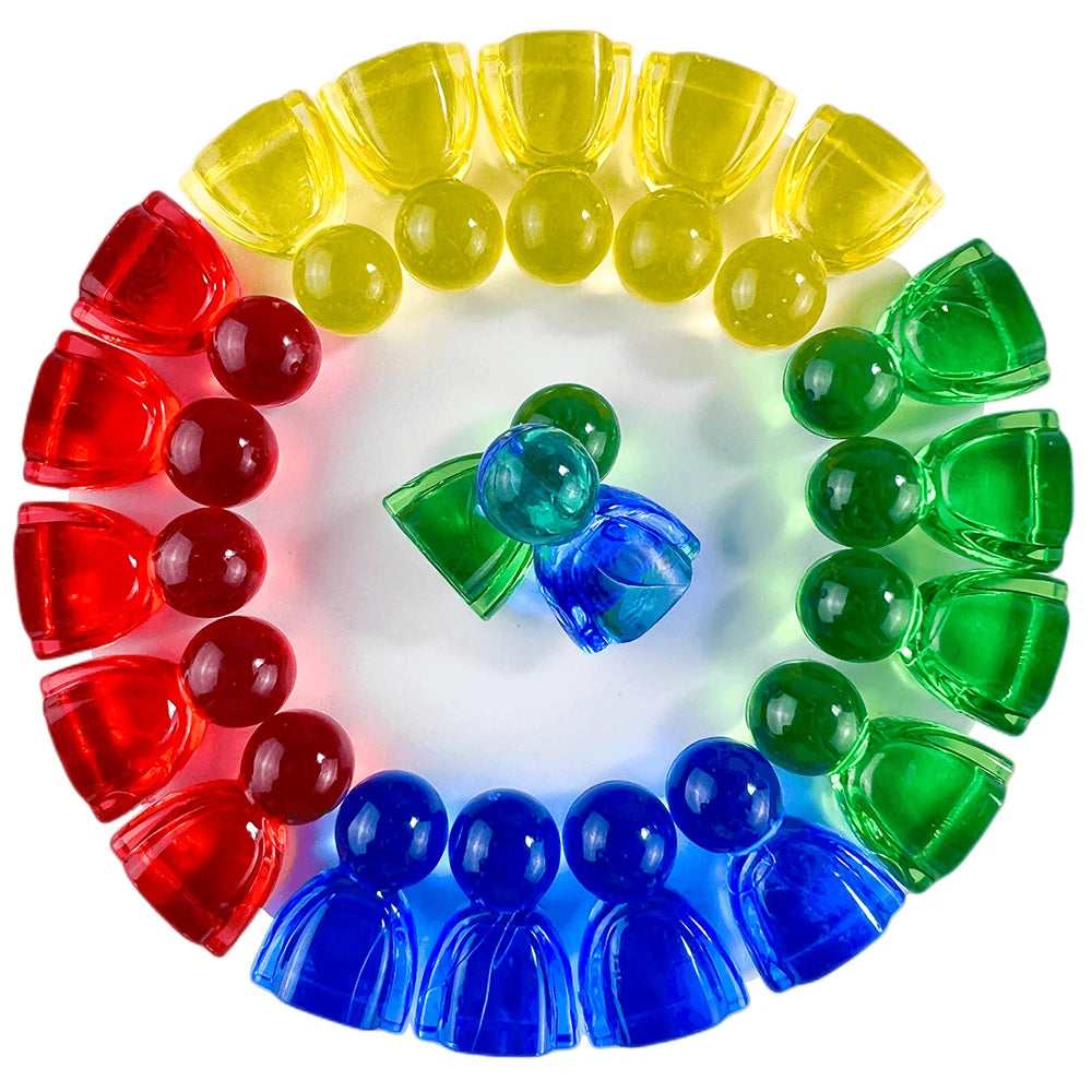 Pawn/ Chess 24mm Plastic Game Pieces for Board Game Accessories 4 Colors 10pcs