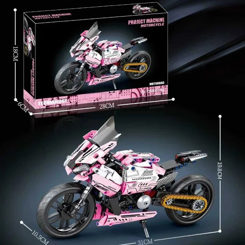 Technical Mini Building Blocks Model Mechanical Gifts Car Racing Speed Super Bricks Puzzle Adult Bricks Motorcycle Creative Kit