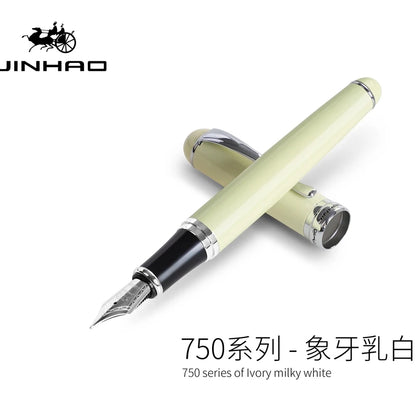 Jinhao Business Calligraphy Fountain Pen X750 Exquisite Elegant Iridium Gold Pen Office Signature Luxury Write Gifts Stationery