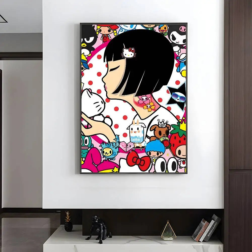 Kawaii T-Tokidoki Anime Poster HD art sticky wall waterproof home living room bedroom aesthetic decoration