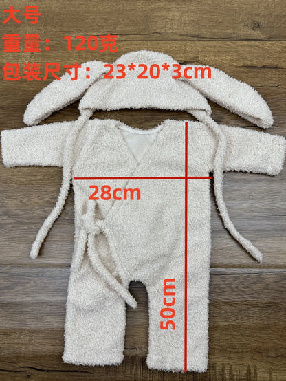 0-12 Months Baby Bunny  Rabbit Outfit Newborn Photography Props  Jumpers Baby Photo Shoot Clothing