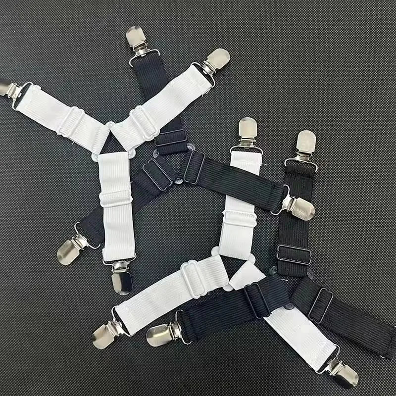4Pcs/set Elastic Bed Sheet Grippers Three Head Clips Gripper Holder Suspender Bed Sheet Fasteners Home Textiles Organize Gadget