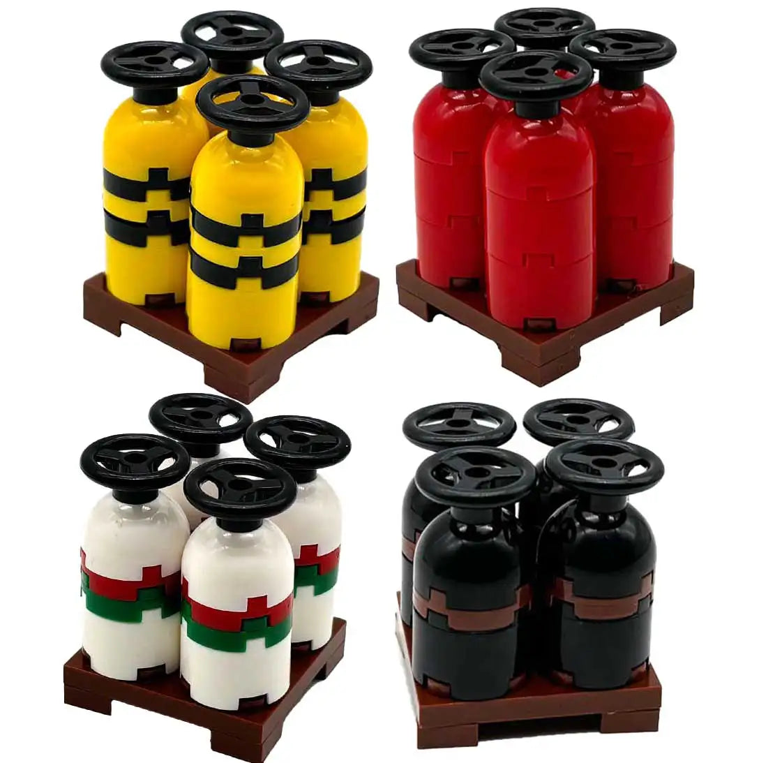 MOC Fuel Gas Tank Building Blocks Kit Wine Barrels Goods Container Forklift Bricks Toys Boys Gift