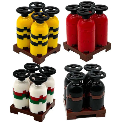 MOC Fuel Gas Tank Building Blocks Kit Wine Barrels Goods Container Forklift Bricks Toys Boys Gift