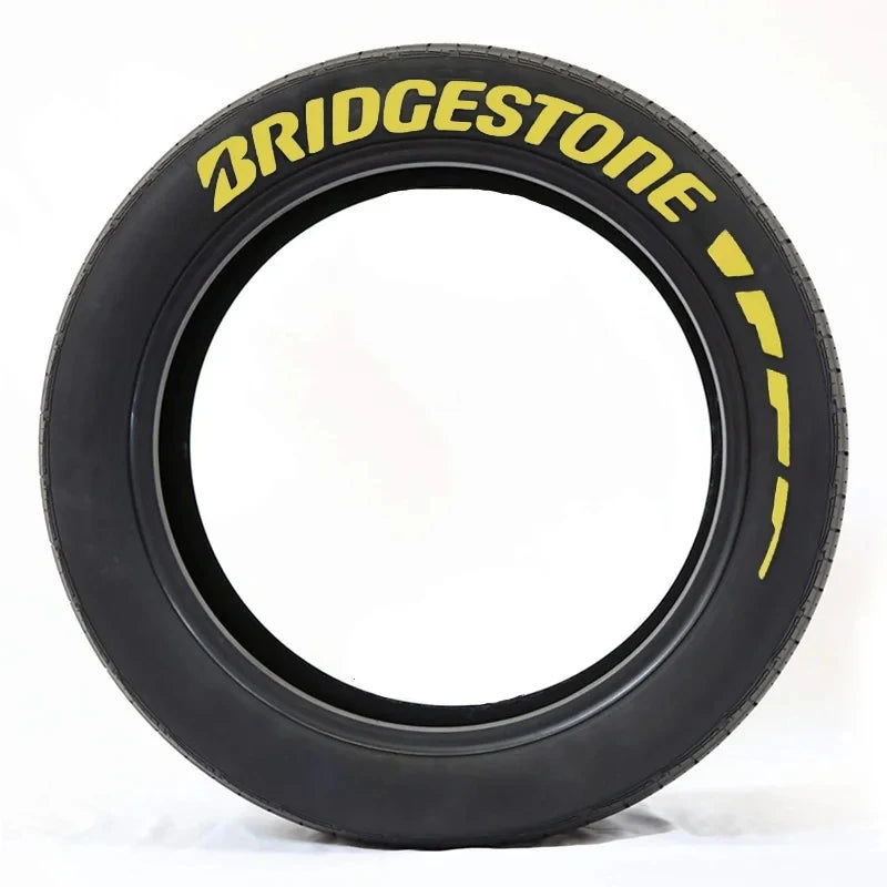 Rubber Tire Letter Stickers 3D Waterproof Wheels Permanent Car Sticker With Glue DIY Stylish Tire Decal For Auto and Motorcycle