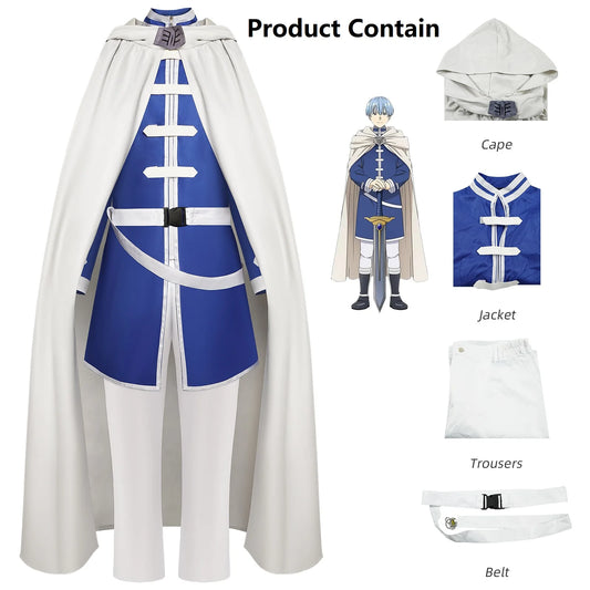 Anime Beyond Journey's End Cosplay Costume Himmel Shawl Cloak Pants Suit Himmel Costume Halloween Carnival Party Roleplay Cloth