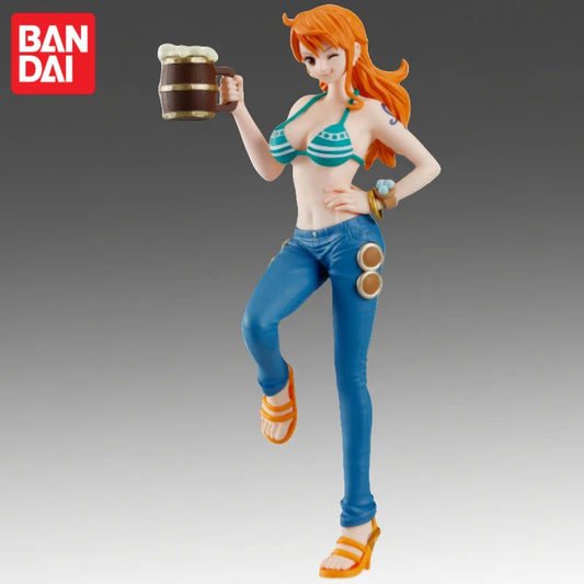 In Stock Bandai Original Banpresto One Piece Nami Action Figure Model Doll Brand New Boxed Anime Characters Toys Model Garage