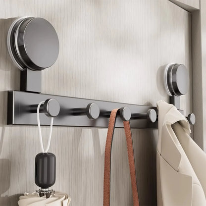Suction Cup No Drilling Wall Mounted Hooks Rack Kitchen Storage Row Hook Holder Bathroom Towel Robe Coat Hangers Adhesive Hooks
