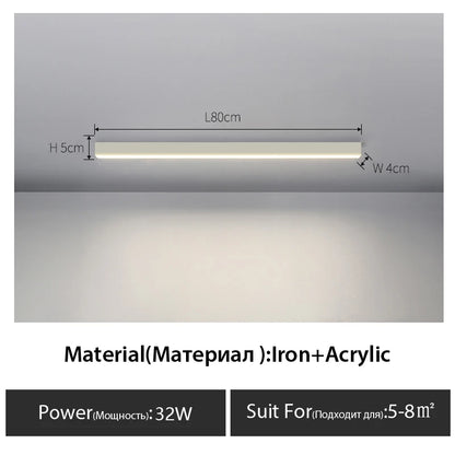 Balcony Ceiling Lights Long Strip Aisle LED Lamp Bedroom Dining Room Living Room Cloakroom Ceiling Lamp Island Kitchen Decor