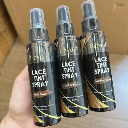 1Bottle 3.4FLoz Lace Tint Spary For Lace Wigs 100ml Light / Medium / Dark Melting Lace Dye Skin Tone Tint Foam For Wigs Toupees
