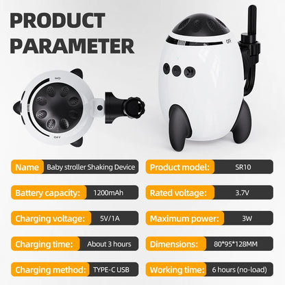 Portable Automatic Baby Rocker Device for Pram Stroller Hands Free Rocking With Soothing