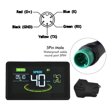 Color Wired Stopwatch Supports Electronic Shift Odometer Bike Computer Waterproof Cycling Odometer Electric Bike Accessories