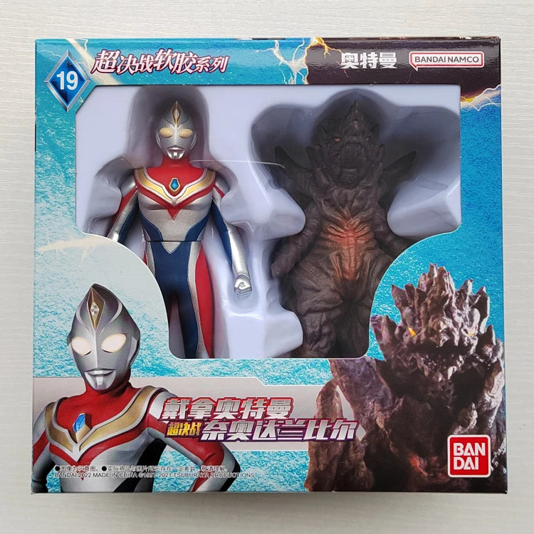 Bandai Original Ultraman TrigaTiga Galaxy Dynasel Vin Super Showdown Monster Golbadada Set Box Soft Plastic Doll Children's Gift