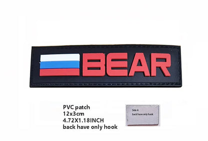 PVC Rubber Patch USEC Team Badge BEAR Magic Armband IR Reflective Tactical Morale Backpack Hook and Loop Patches for Clothing