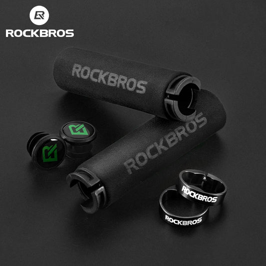 ROCKBROS Cycling Grips Anti-skid Shockproof Sponge Handlebar Grips MTB Road Bike Grips Ultraight Cycling Handlebars