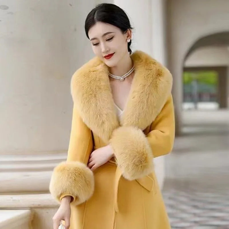 Real Fox Fur Collar Cuff Set Female Natural Fur Collar Women Coat Decoration Thick Fur Shawls And Wraps Neck Warm Long Scarves
