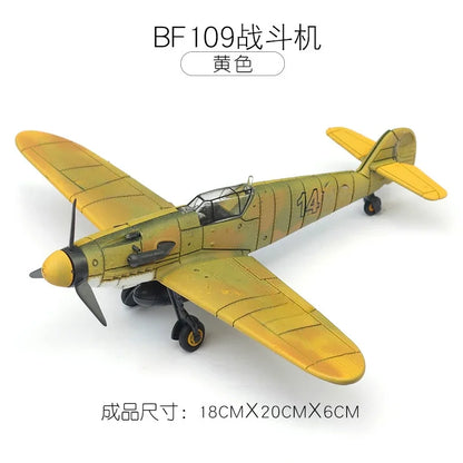 1/48 WWII Fighter Model 4D Assemble Aircraft Plastic DIY Accessories Toy Small Airplane Toy Diy Craft Kits for Adults