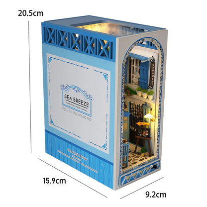 DIY Book Nook Kit Magic House Wooden 3D Puzzle Bookshelf Insert Decor Dollhouse Model Bookend Building Home Decoration Gifts