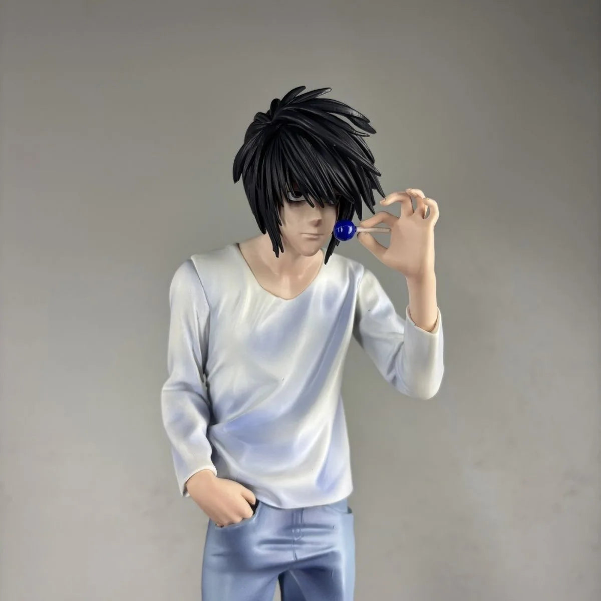 【C4 STUDIO】30cm/11.81 Inch Anime DEATH NOTE L Lawliet GK Figure Standing Statue Ornament Collectible Model Toy Gift