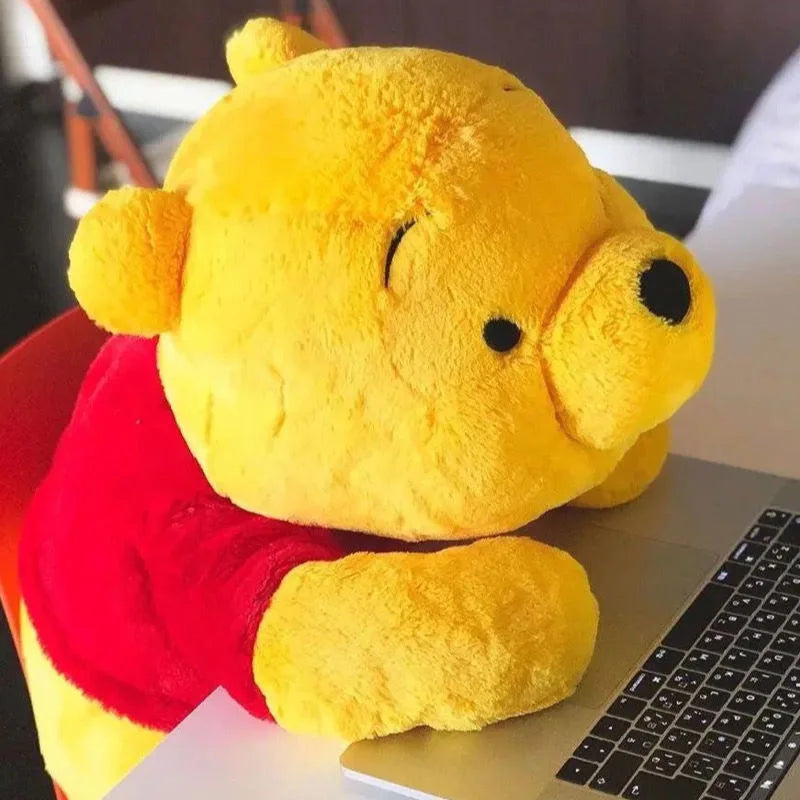 Fluffy Large Stuffed Toys 55cm Winnie The Pooh Pillow Giant Plush Bear Doll Cute Room Ornamental Cushion For Decor Easter Gift
