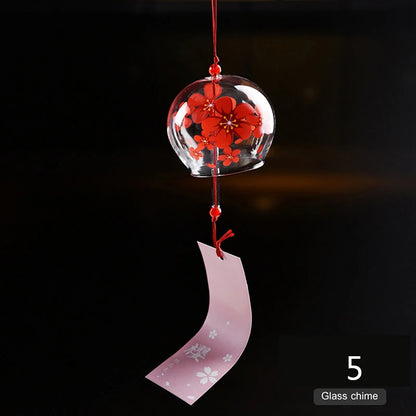 1PCSJapanese Wind Chime, Glass Furin, Handmade Wind Bell, Home Decor, Office Decor, Zen Decor, Summer Wind Chime, Japanese Craft