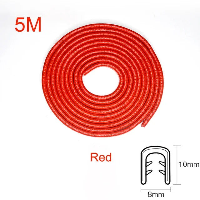 Car Door Edge Scratch Protector with Steel Disc Bumper Trim Edge Scratch Protector Strip Sealing Guard Styling Protector Decor