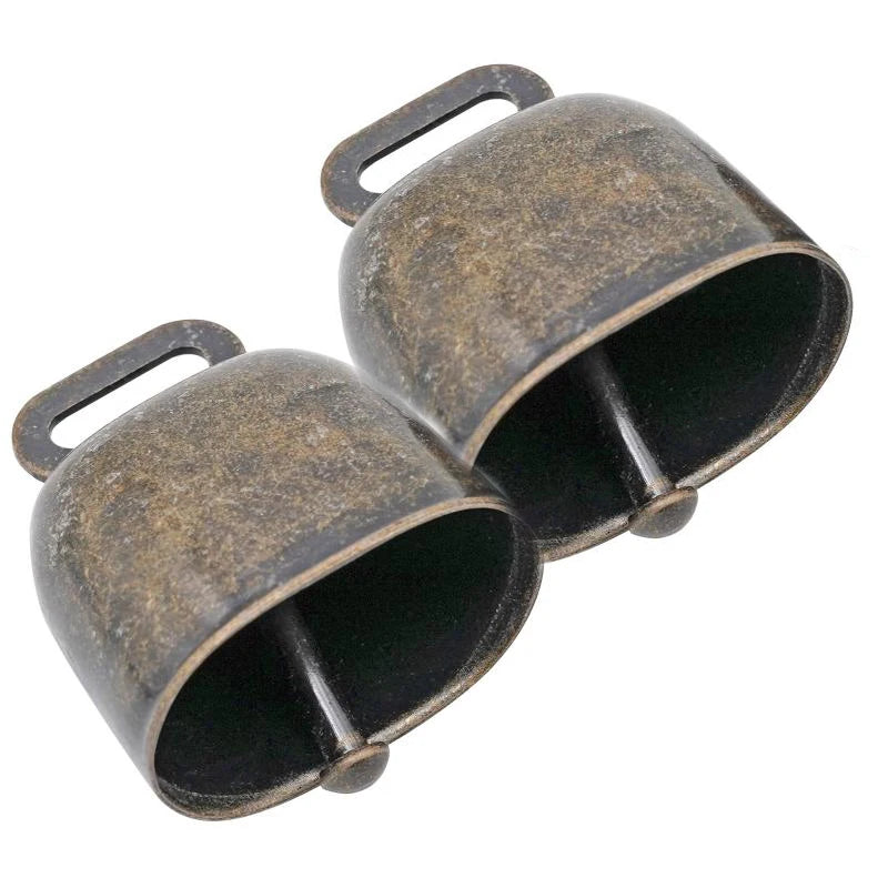 2Pcs Cow Horse Sheep Grazing Copper Bells Cattle Farm Animal Copper Loud Bronze Bell Loud Crisp Spread Farther Loud Grazing
