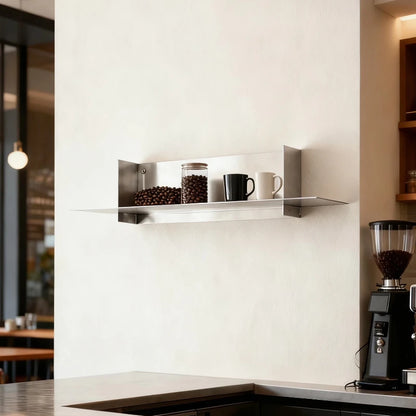 ‌Industrial Wall Floating Bookshelf Creative Modular Storage Rack Living Room Display Organizer Stainless Steel Retail Shelf
