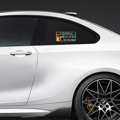 15x7cm Gas or Ass Car Sticker Window Windshield Creative Free Ride Vinyl Decals for Truck Motorcycle Vans Pickup Fuel Tank Decal
