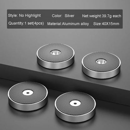 4pcs HiFi Audio Speaker Amplifier CD Player Aluminum Alloy Shock Absorber Foot Pad Damping Feet Chassis Stand Isolation Spike